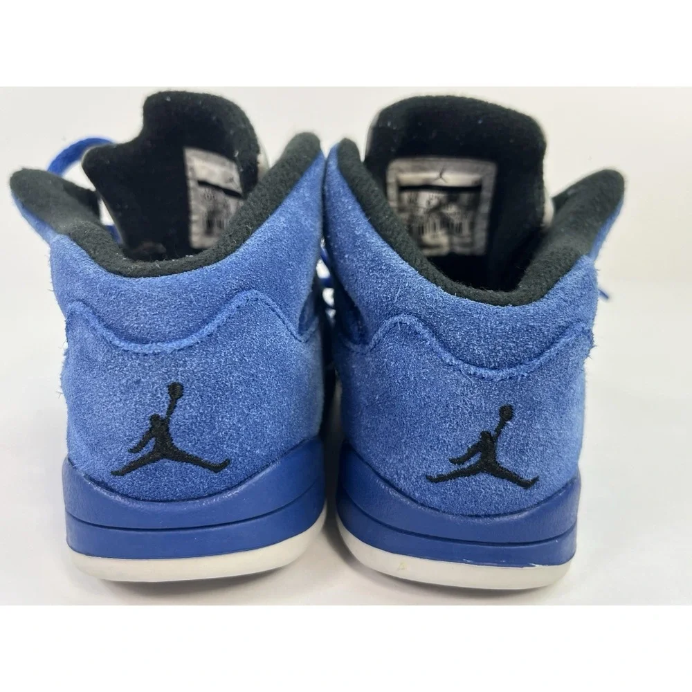 Nike Air Jordan Retro V 5 Size 9C Blue Suede Toddler Sneakers 440890-401